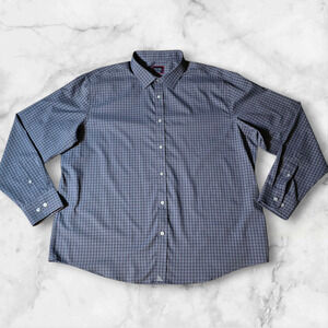 Untuckit Men's Timbre Casual Button down Shirt Gray check, Size 3XL